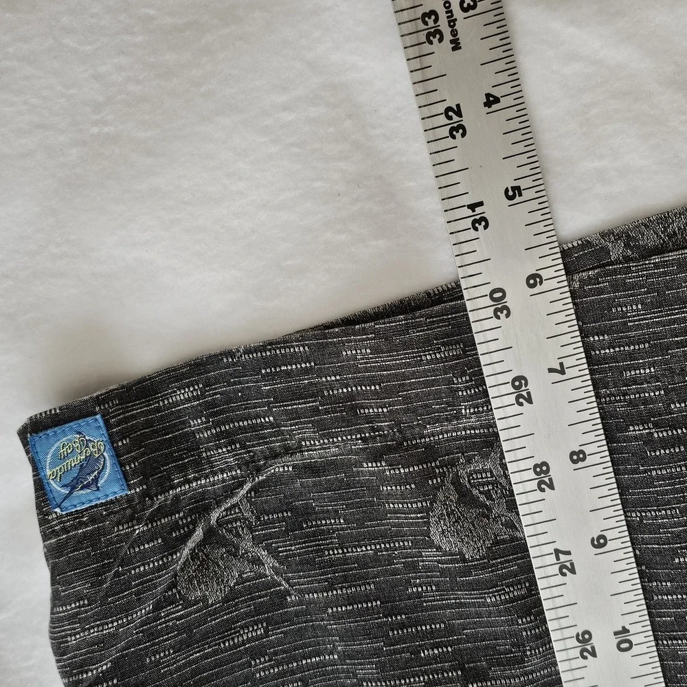 Bahama Bay Silk Button Up Mens Shirt, Short Sleeve, Lg Swordfish‎ Design